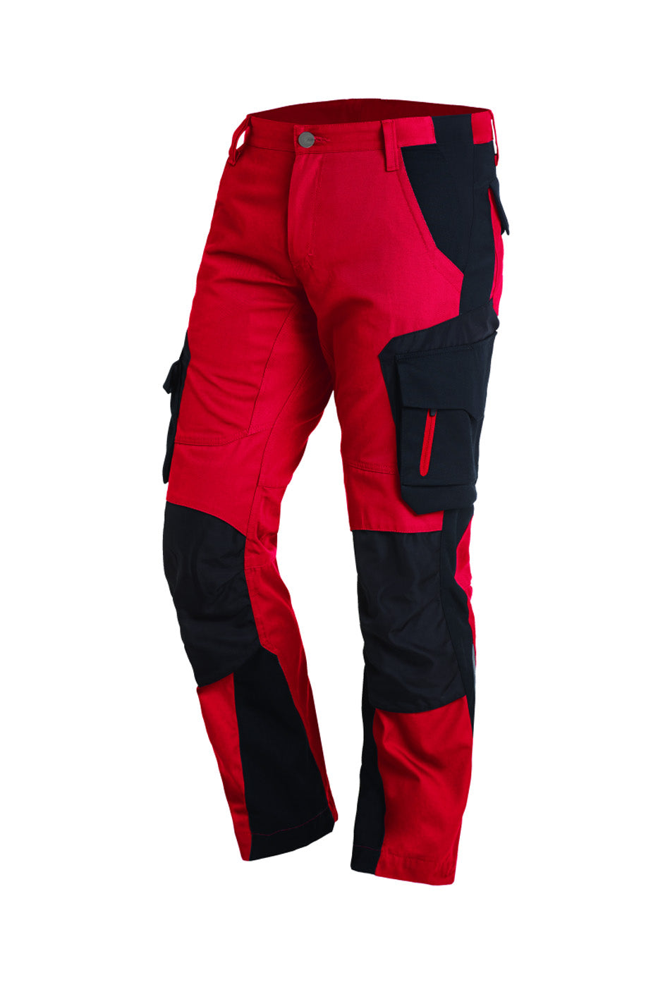 FHB FLORIAN Arbeitshose rot/schwarz