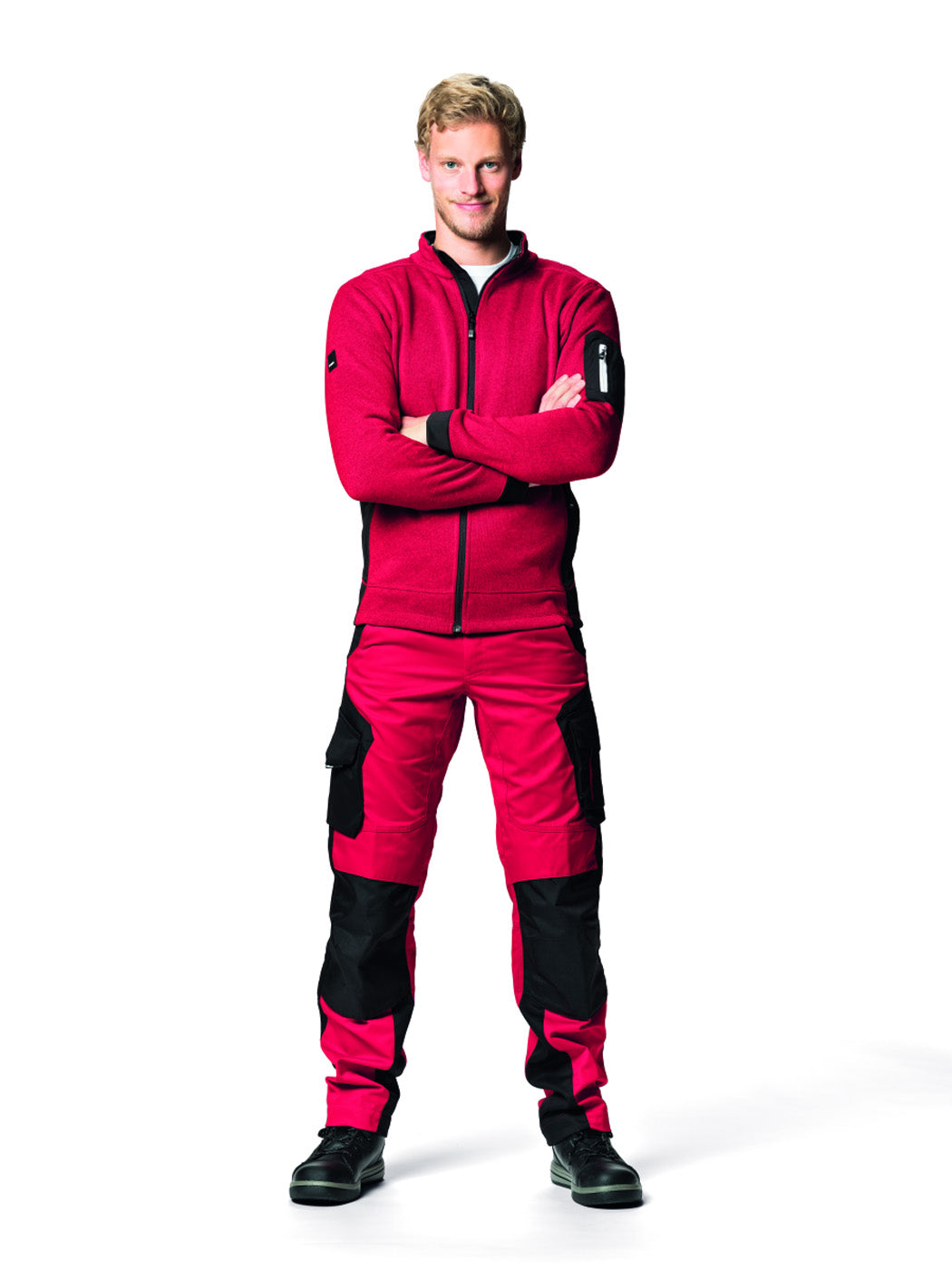 FHB FLORIAN Arbeitshose rot/schwarz