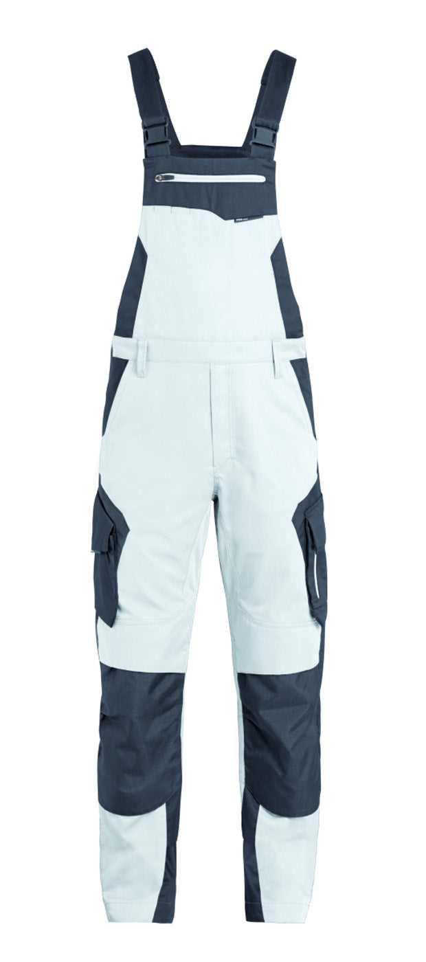 FHB PASCAL Latzhose weiß/anthrazit