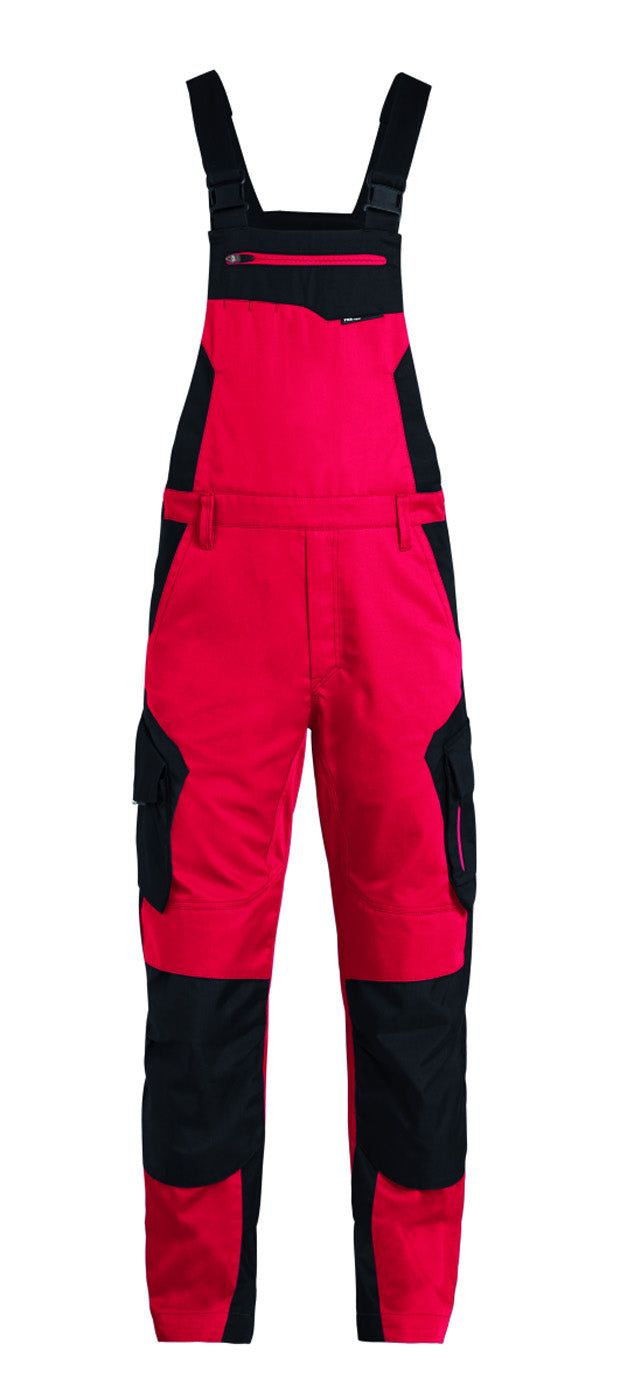 FHB PASCAL Latzhose rot/schwarz