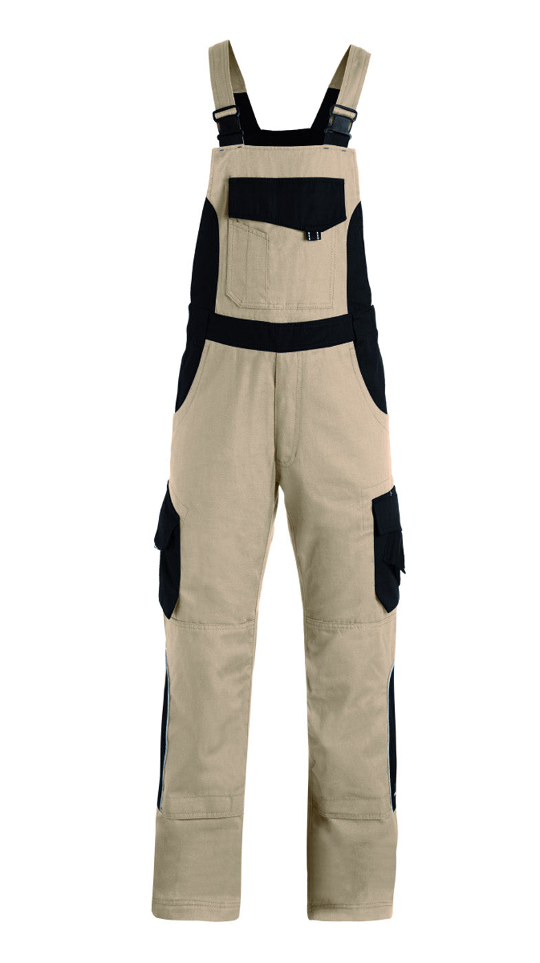 FHB ECKHARD Latzhose beige/schwarz