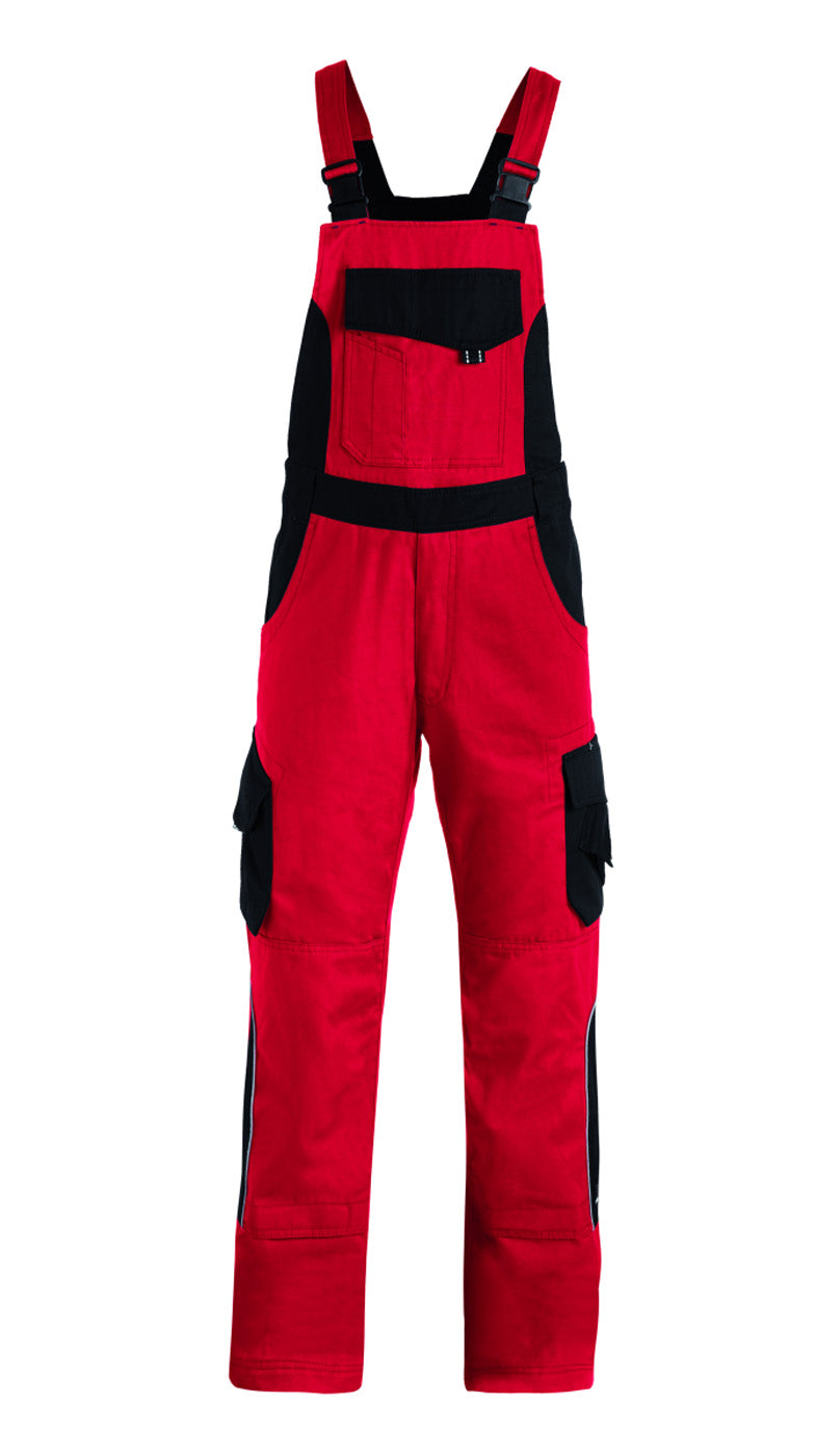 FHB ECKHARD Latzhose rot/schwarz