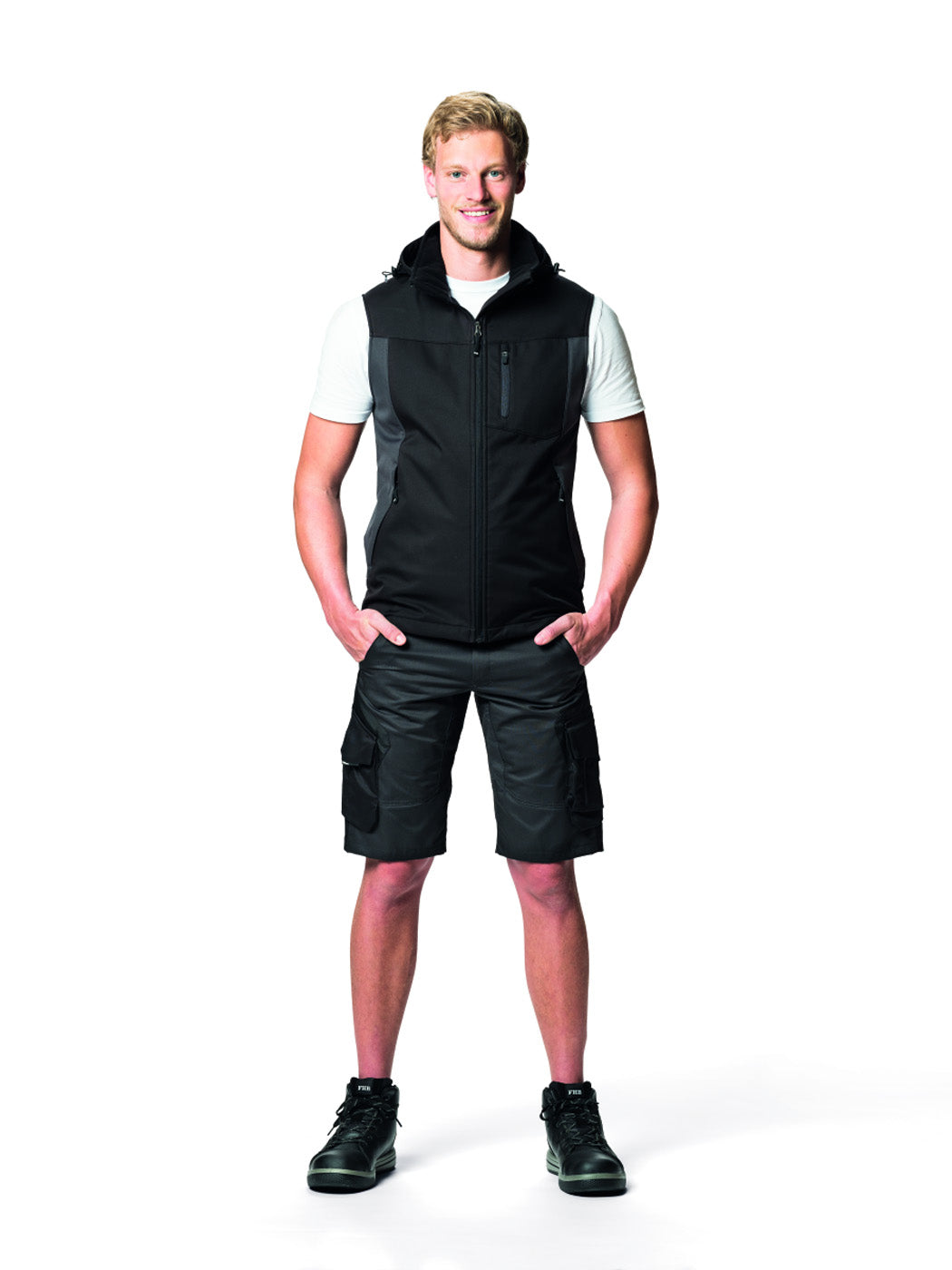 FHB JUSTUS Softshellweste anthrazit/schwarz