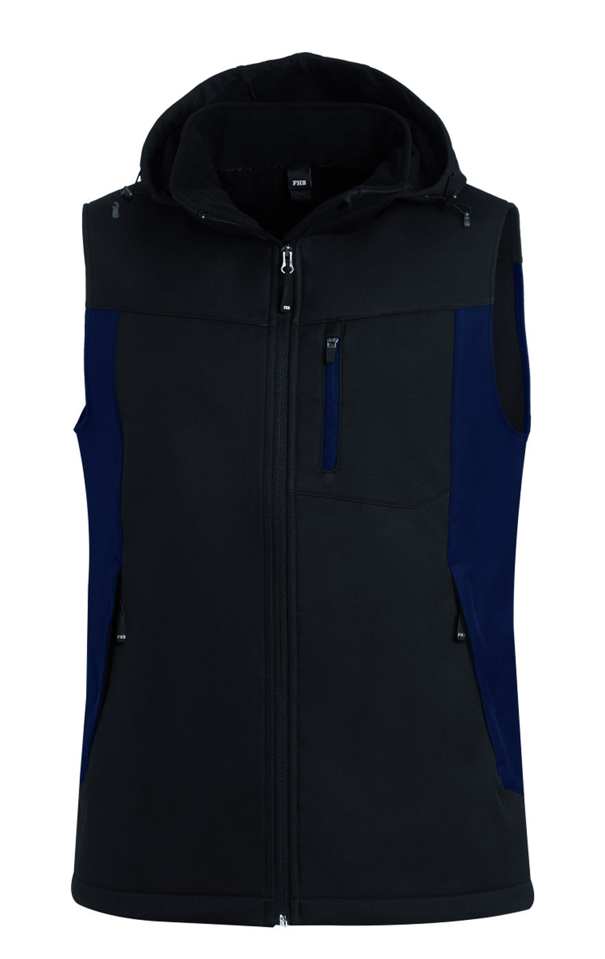 FHB JUSTUS Softshellweste marine/schwarz