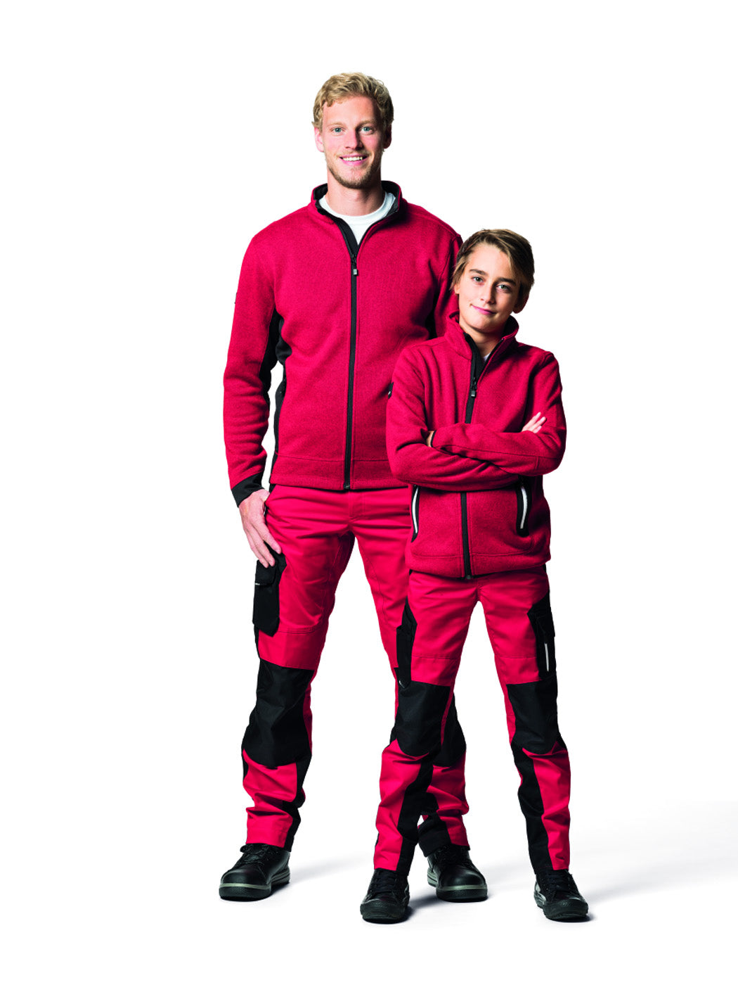 FHB MATS Strick-Fleece-Jacke Kinder rot