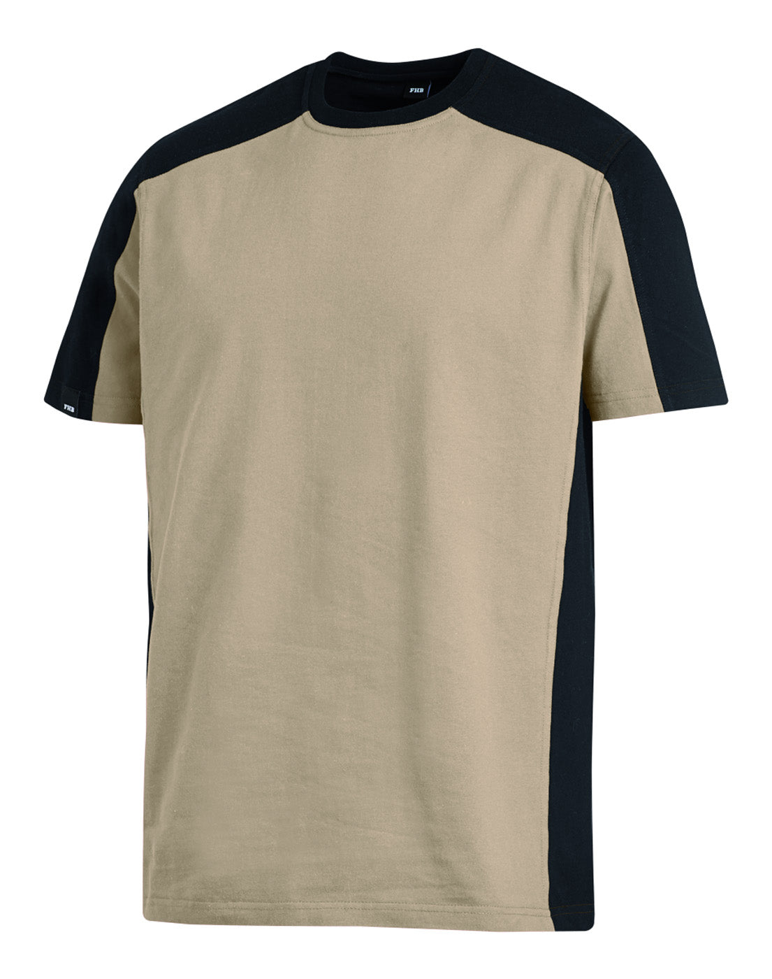 FHB MARC T-Shirt zweifarbig beige/schwarz