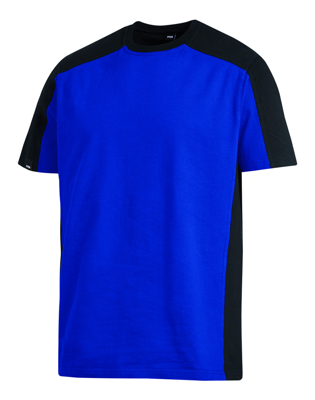 FHB MARC T-Shirt zweifarbig royalblau/schwarz
