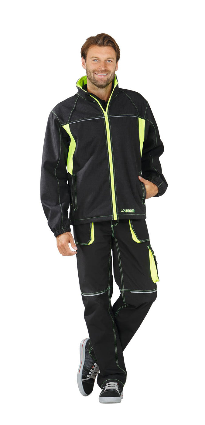 Planam Softsjacke Basalt Neon anthrazit/gelb
