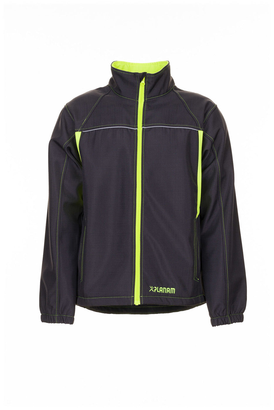 Planam Softsjacke Basalt Neon anthrazit/gelb