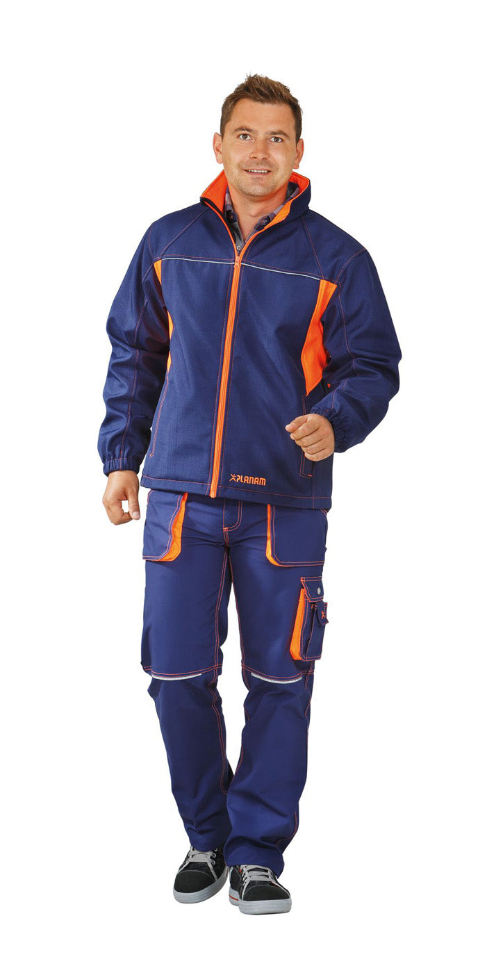 Planam Softsjacke Basalt Neon marine/orange