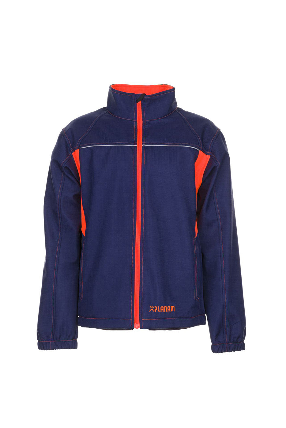 Planam Softsjacke Basalt Neon marine/orange