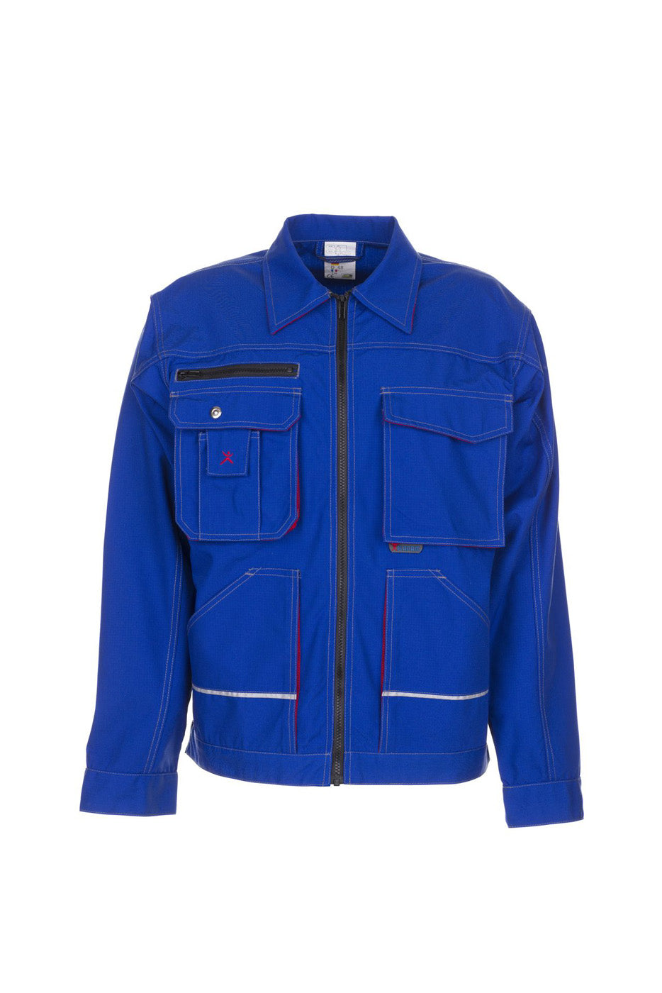 Planam Bundjacke Basalt kornblau/rot