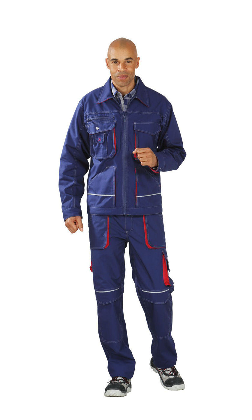 Planam Bundjacke Basalt marine/rot