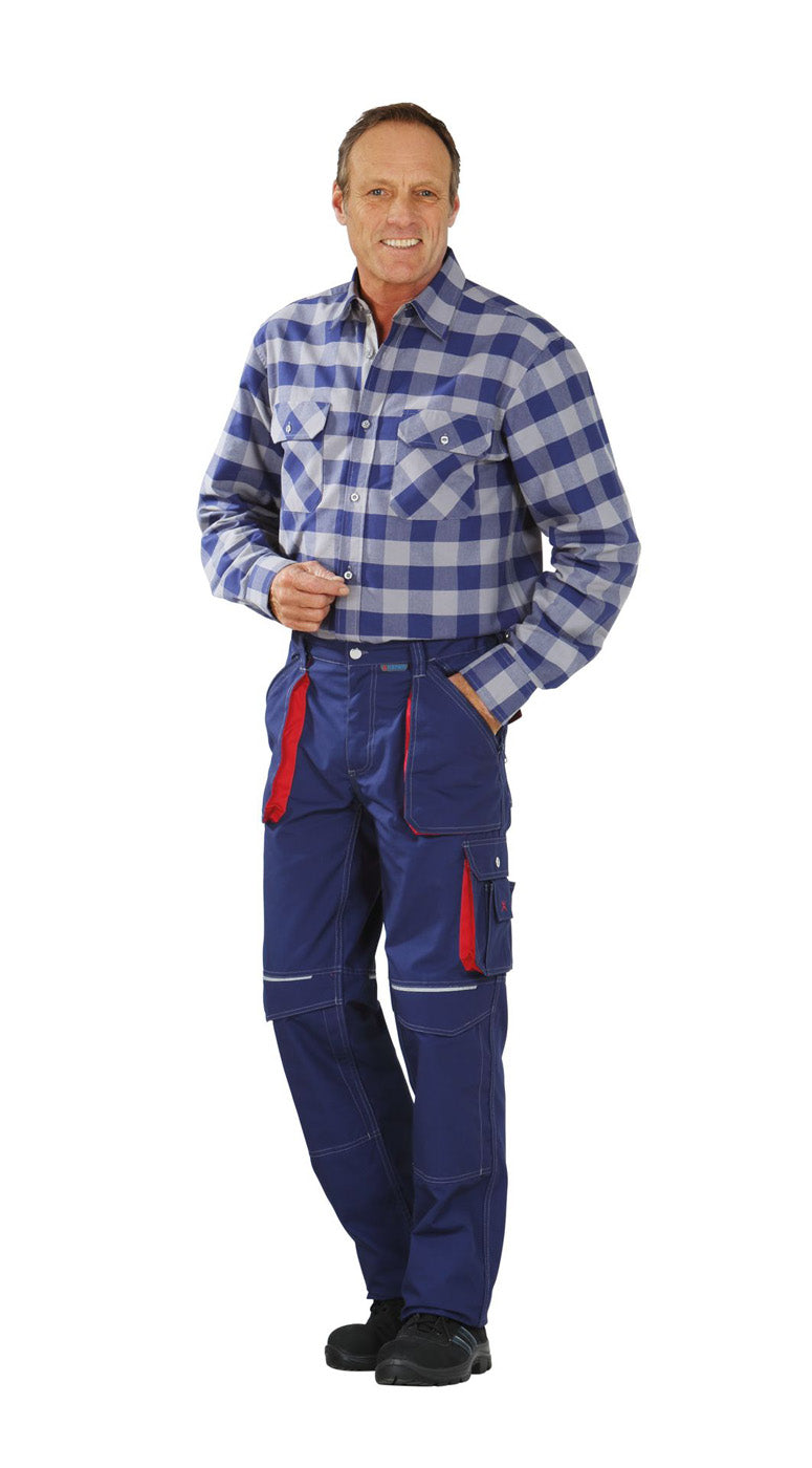 Planam Bundhose Basalt marine/rot