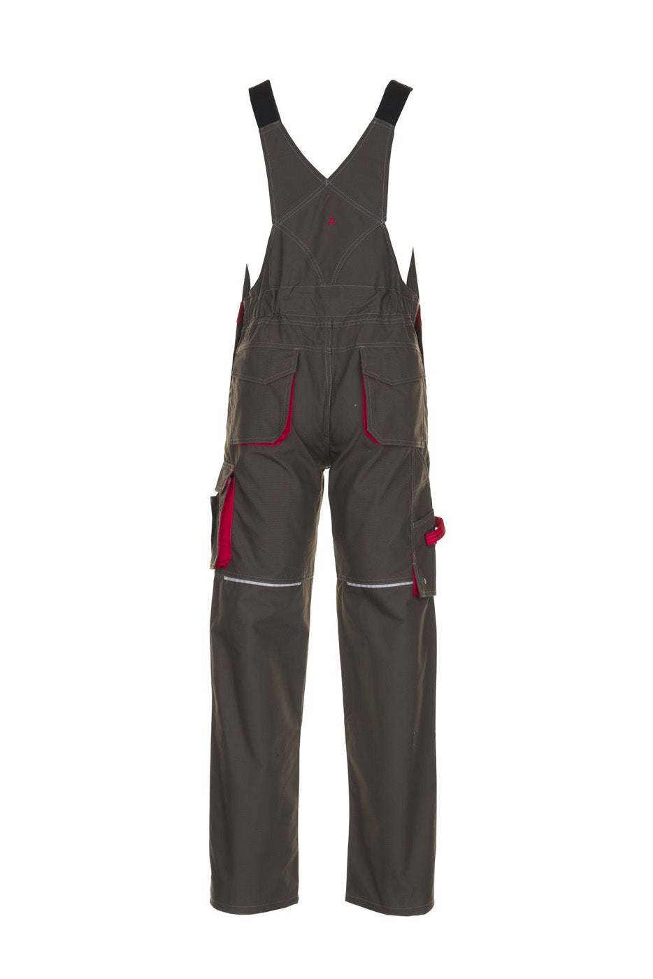 Planam Latzhose Basalt oliv/rot