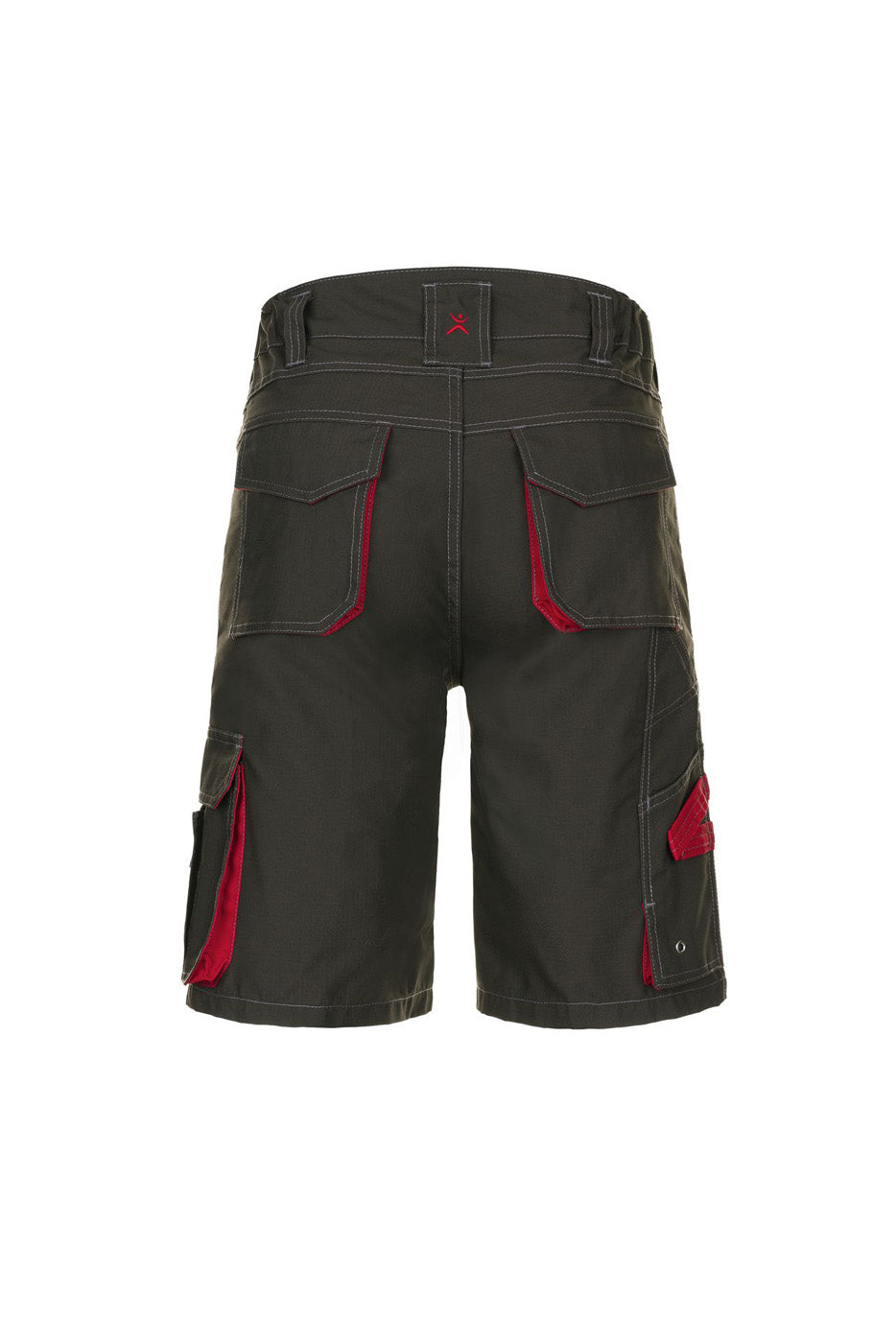 Planam Shorts Basalt oliv/rot