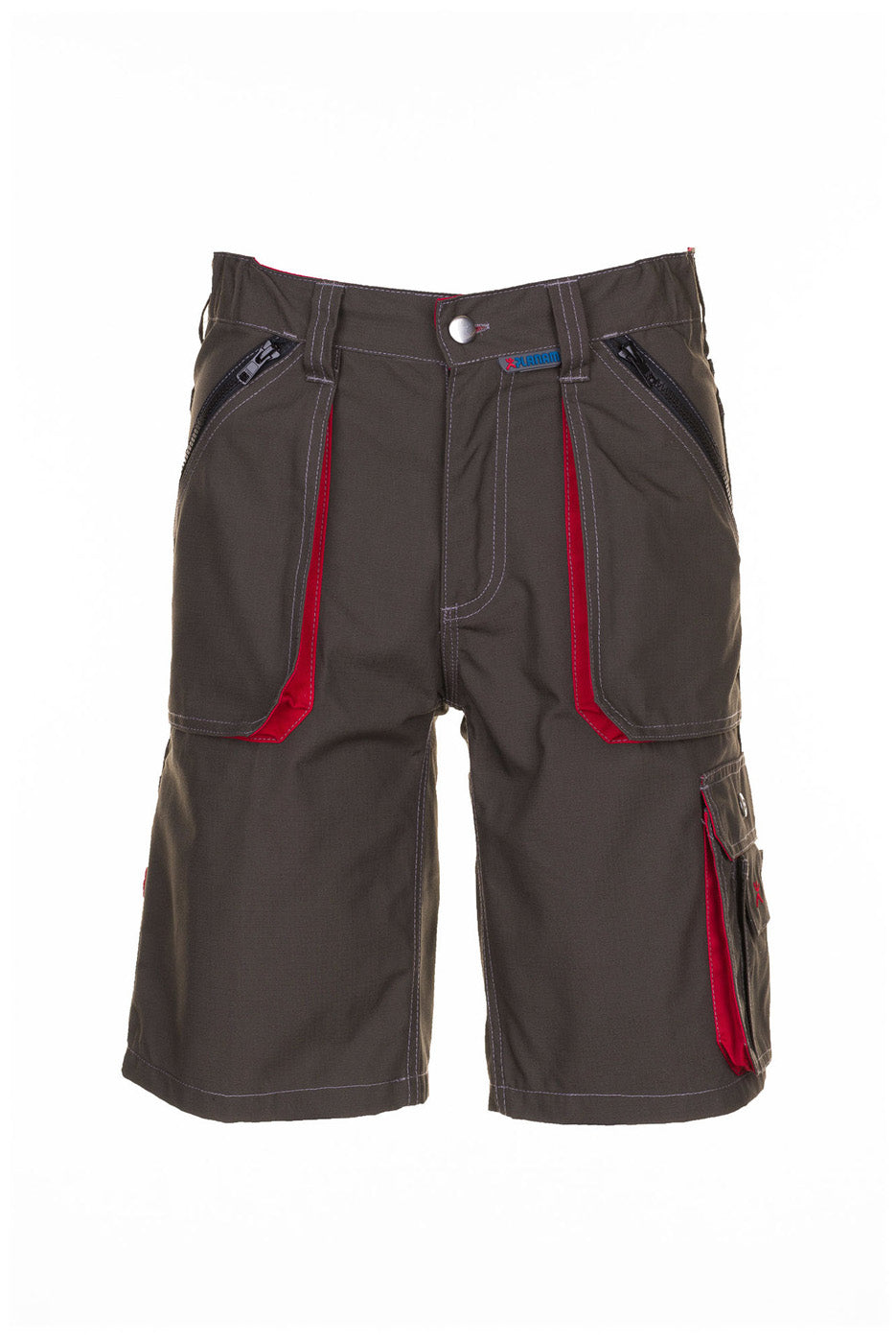 Planam Shorts Basalt oliv/rot