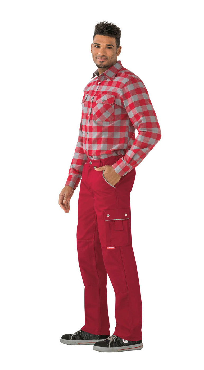 Planam Bundhose Canvas 320 rot/rot