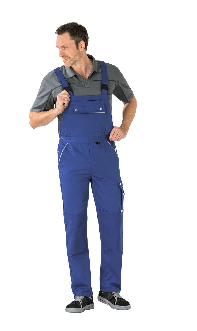 Planam Latzhose Canvas 320 kornblau/kornblau