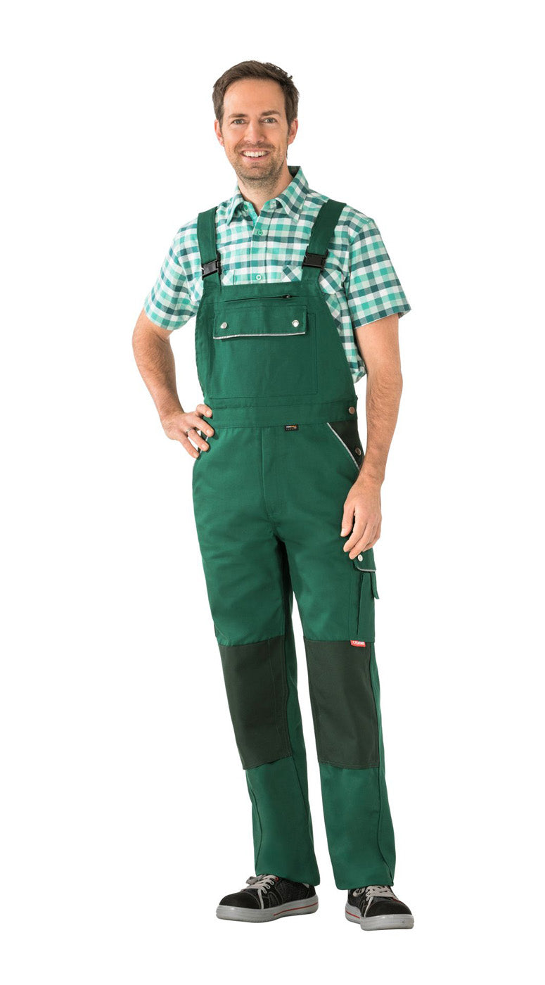 Planam Latzhose Canvas 320 grün/grün