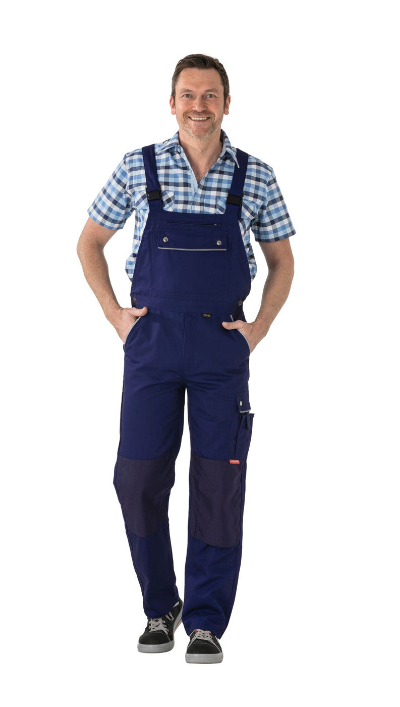 Planam Latzhose Canvas 320 marine/marine