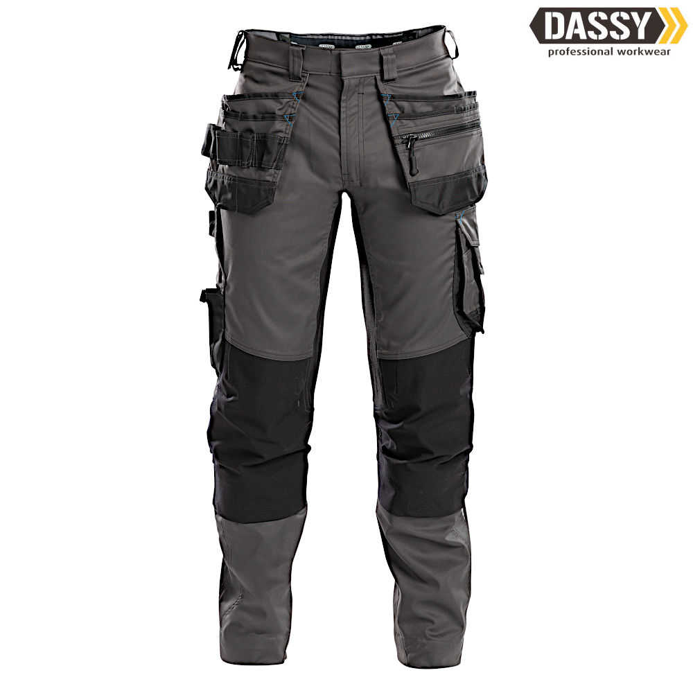 DASSY FLUX Arbeitshose Stretch anthrazitgrau schwarz