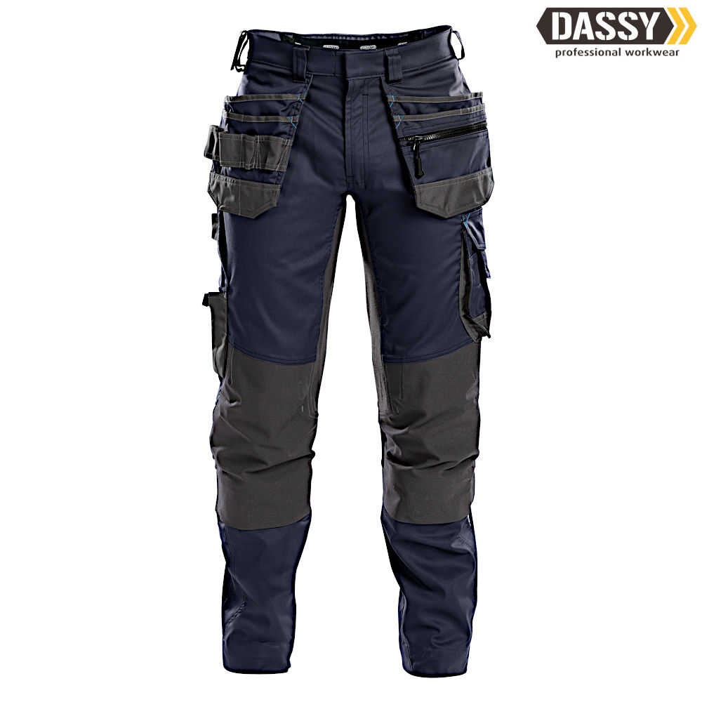 DASSY FLUX Arbeitshose Stretch nachtblau anthrazitgrau