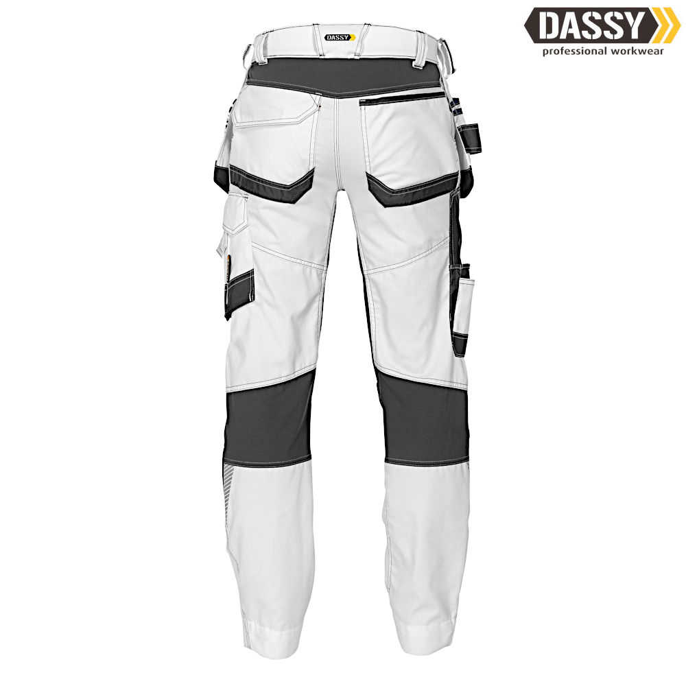 DASSY Flux Painters Malerhose Stretch weiss grau