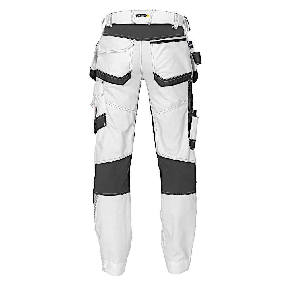 DASSY Flux Painters Malerhose Stretch weiss grau