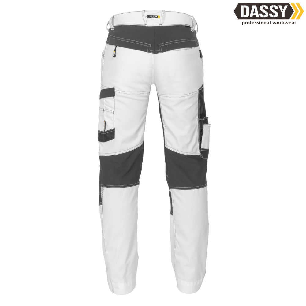DASSY Helix Arbeitshose Stretch D-Flex weiss grau
