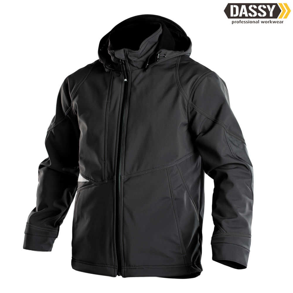 DASSY Gravity Softshell-Jacke schwarz