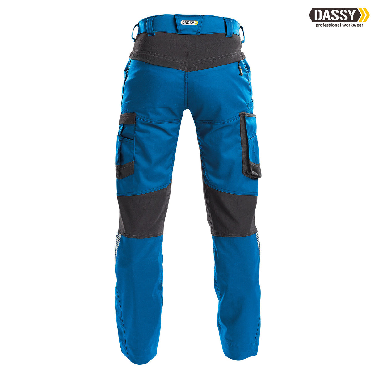 DASSY® Helix Arbeitshose Stretch D-Flex azurblau grau