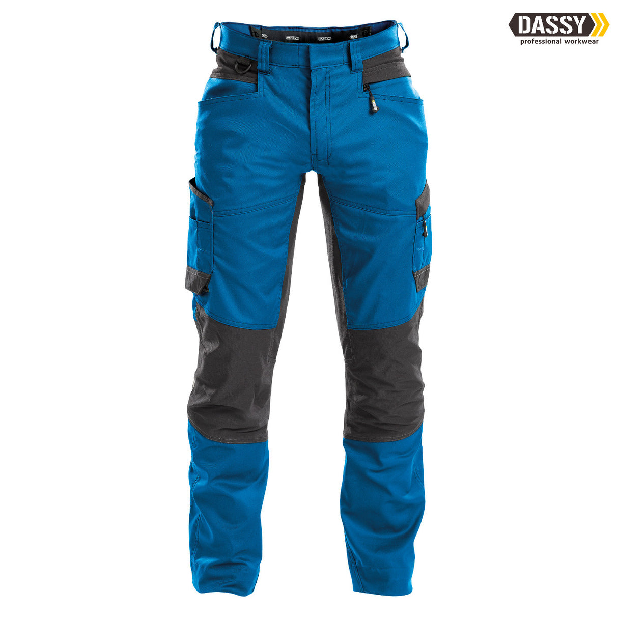 DASSY Helix Arbeitshose Stretch D-FX Flex azurblau grau