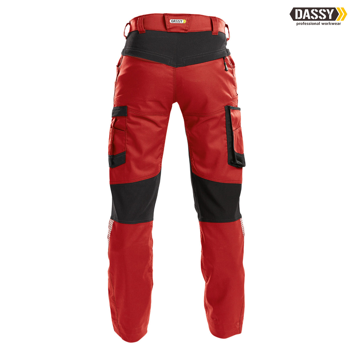 DASSY® Helix Arbeitshose Stretch D-Flex rot schwarz
