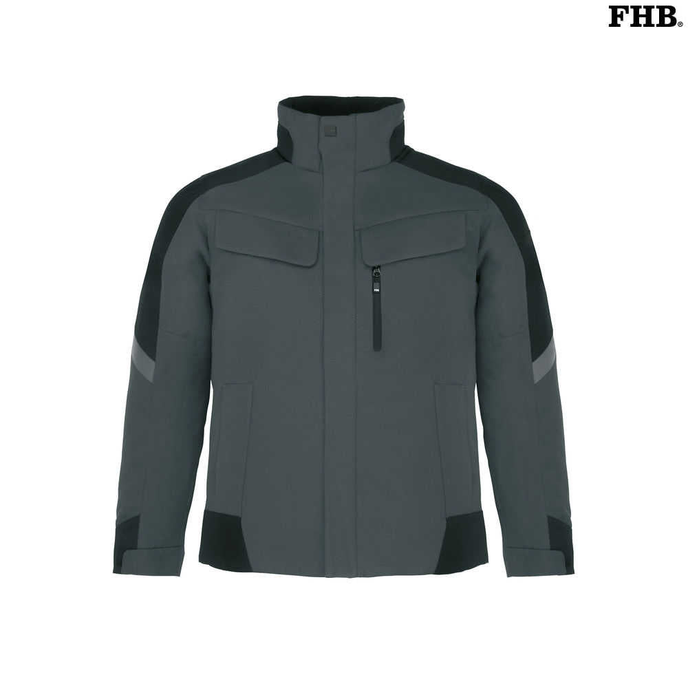 FHB LARS Arbeitsjacke Winter anthrazit schwarz