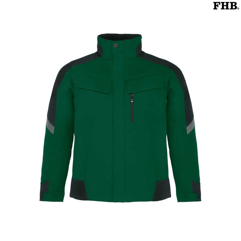 FHB LARS Arbeitsjacke Winter grün schwarz
