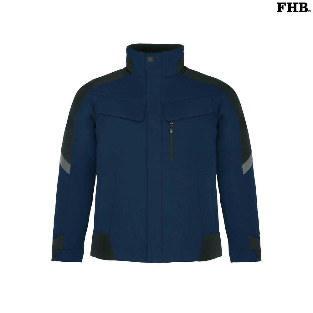 FHB LARS Arbeitsjacke Winter marine schwarz
