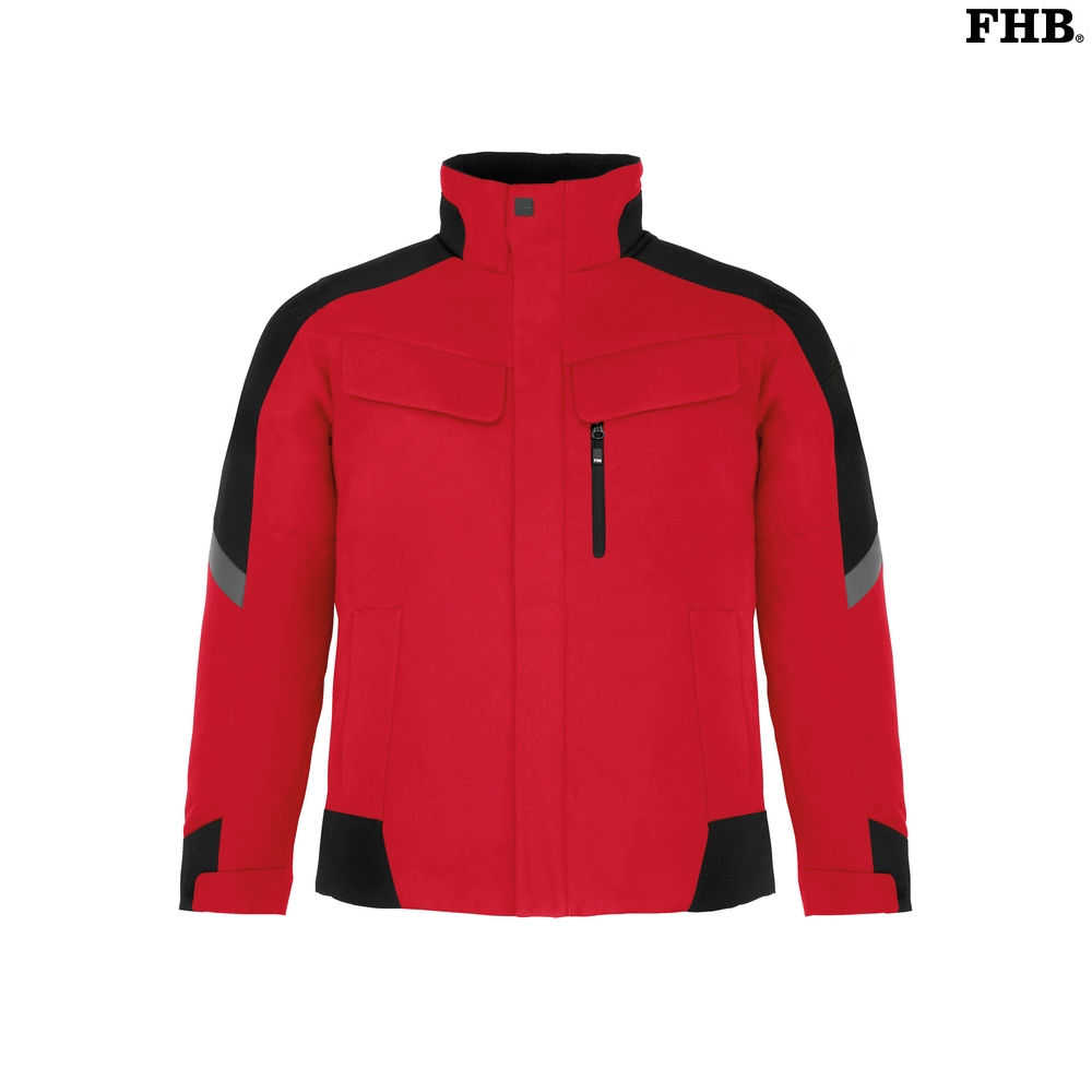 FHB LARS Arbeitsjacke Winter rot schwarz