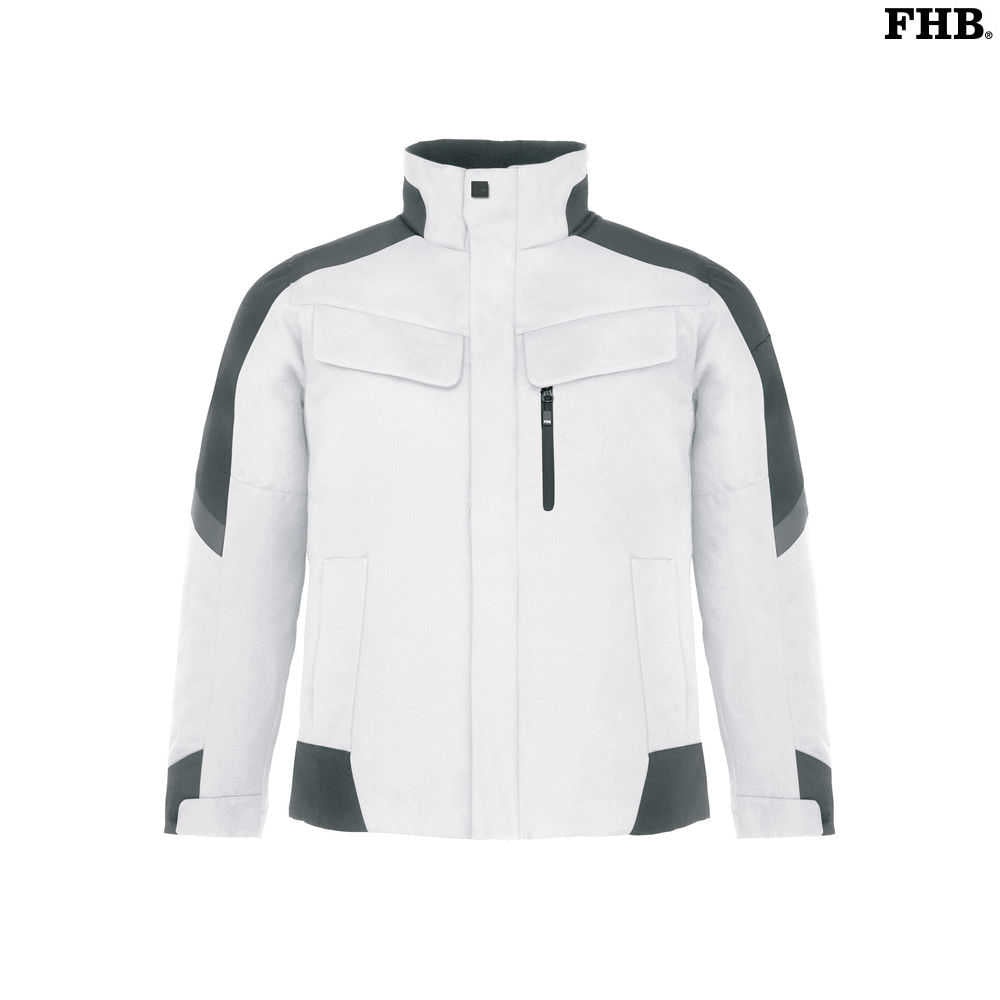 FHB LARS Arbeitsjacke Winter weiß anthrazit