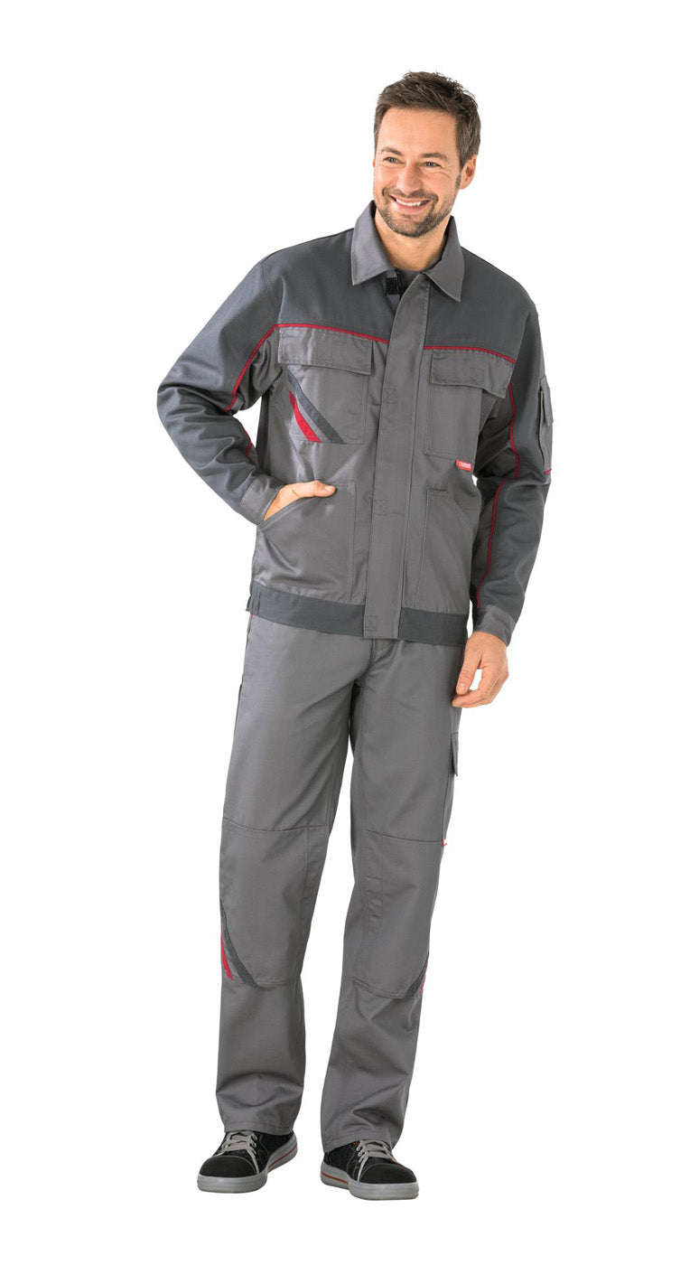 Planam Bundjacke Highline zink/schiefer/rot