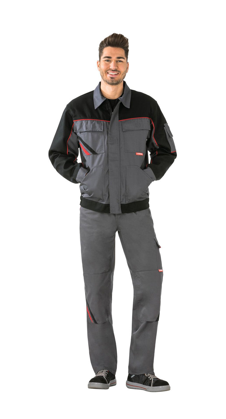 Planam Bundjacke Highline schiefer/schwarz/rot