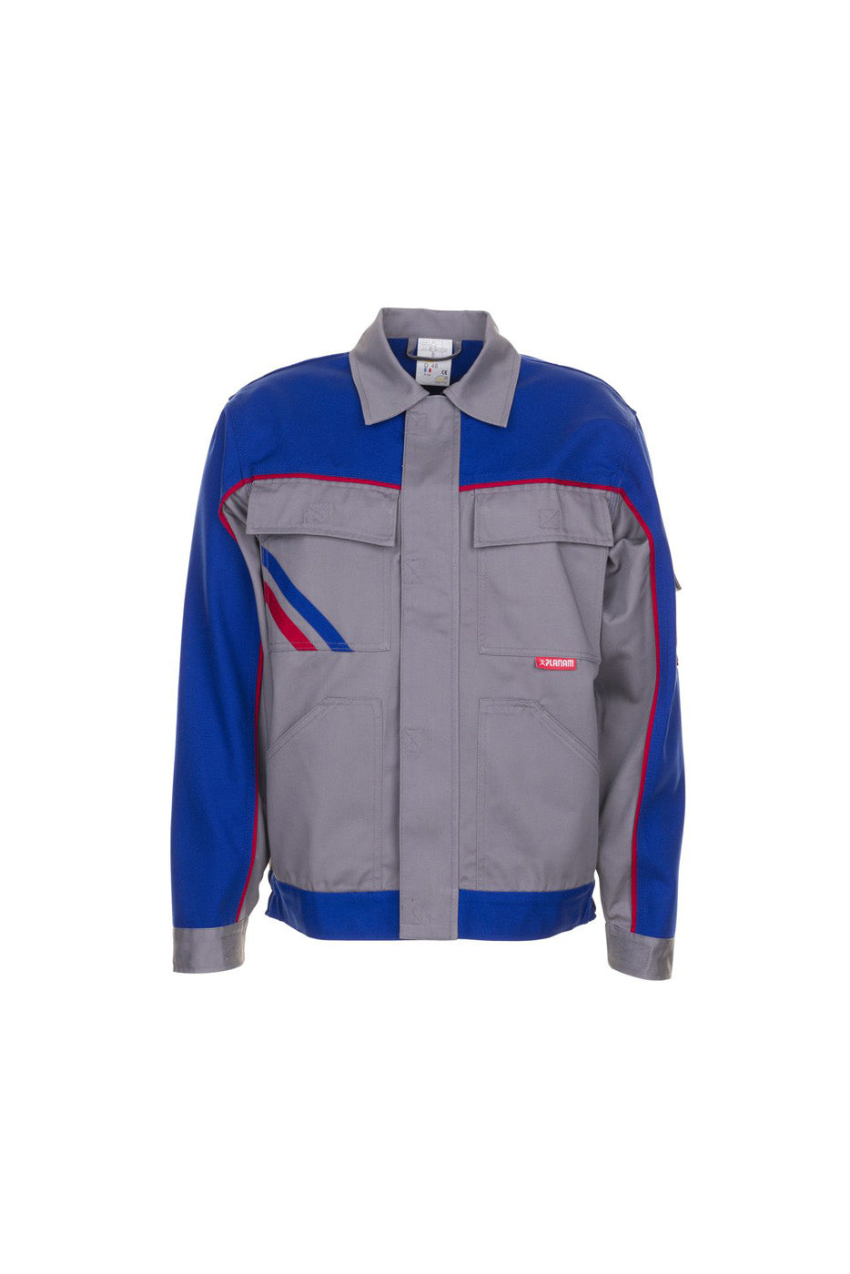 Planam Bundjacke Highline zink/kornblau/rot