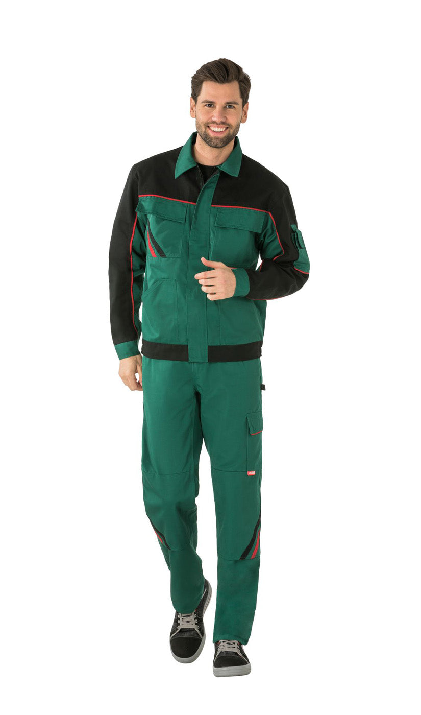 Planam Bundjacke Highline grün/schwarz/rot