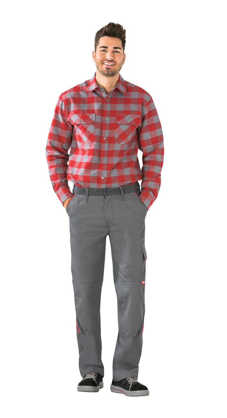 Planam Bundhose Highline zink/schiefer/rot