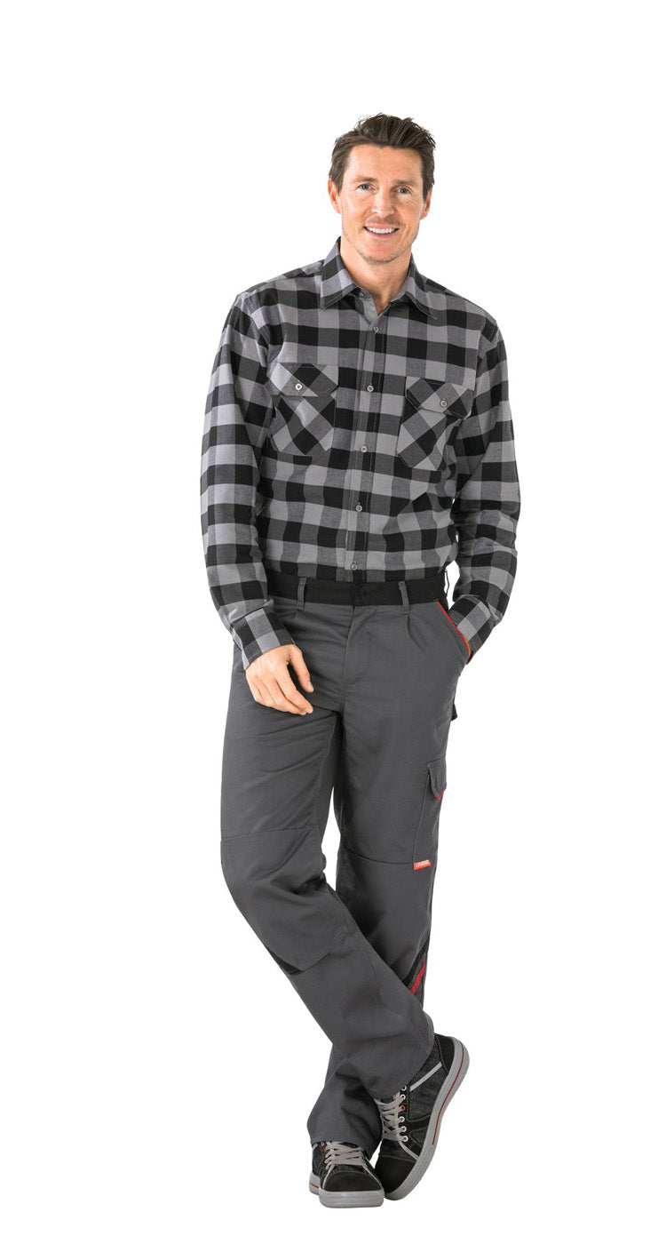 Planam Bundhose Highline schiefer/schwarz/rot