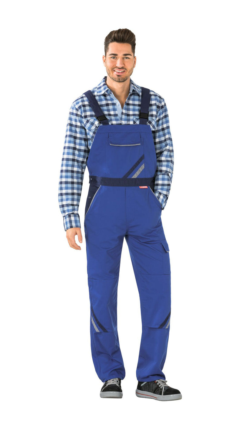 Planam Latzhose Highline kornblau/marine/zink