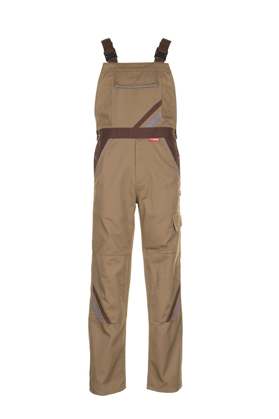 Planam Latzhose Highline khaki/braun/zink