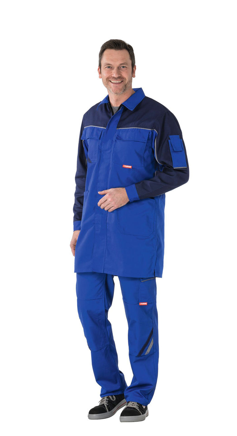 Planam Berufsmantel Highline kornblau/marine/zink