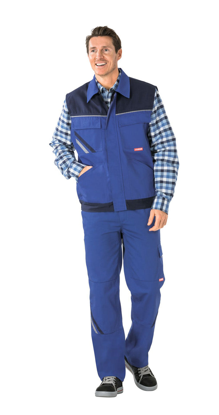 Planam Weste Highline kornblau/marine/zink