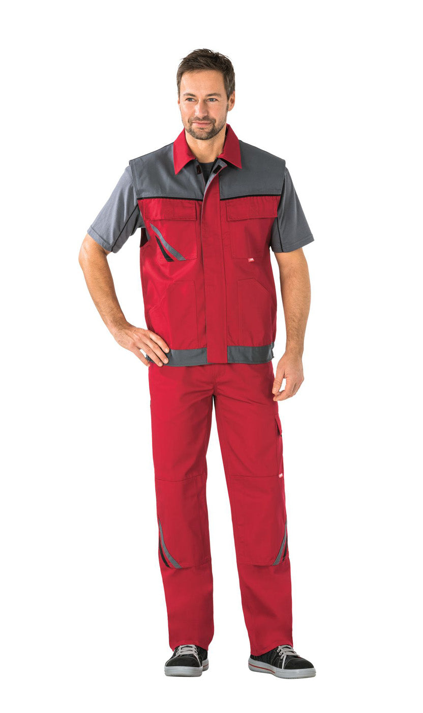 Planam Weste Highline rot/schiefer/schwarz